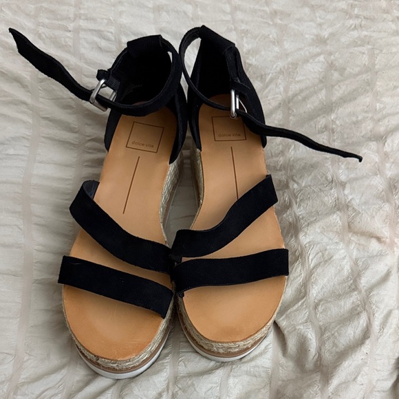 Dolce Vita - Black Espadrille Sandals - EUC like new - 8.5 - Picture 1 of 7